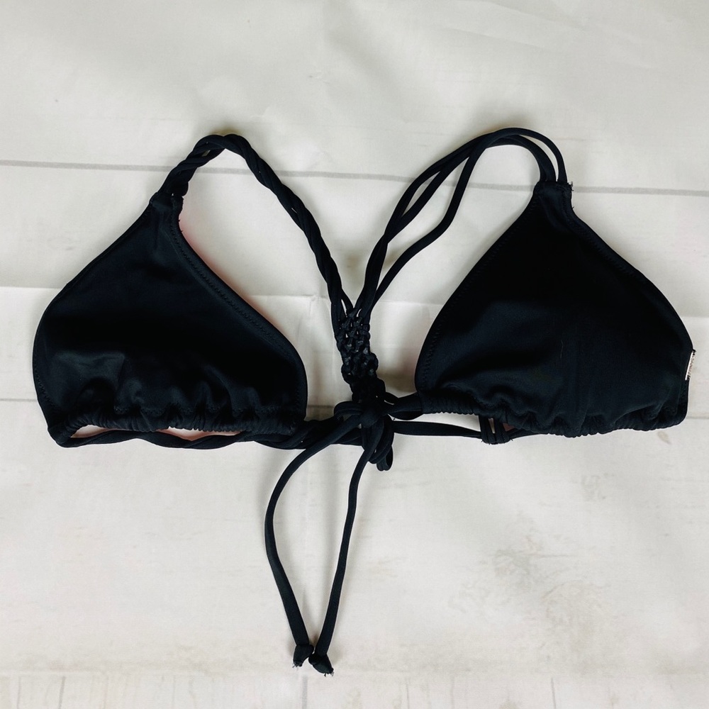 Victoria's Secret Pink Black Bikini Top S - Picture 2 of 7